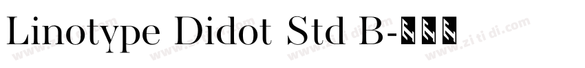 Linotype Didot Std B字体转换